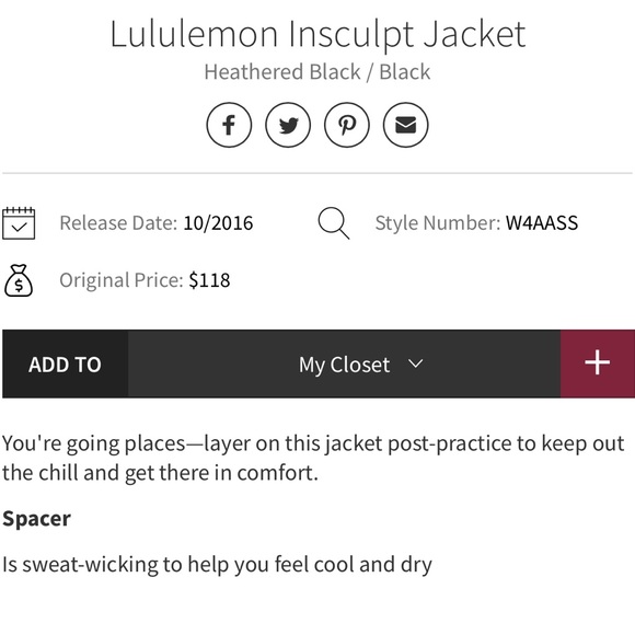 Lululemon Insculpt Jacket - Picture 2 of 8